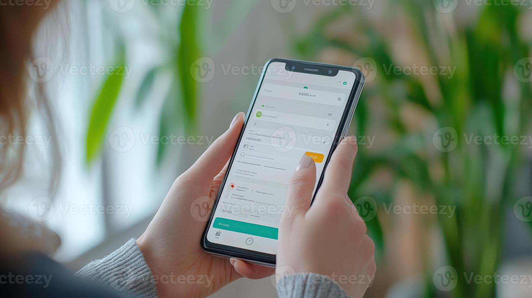 A person using a smartphone app for calorie tracking and logging photo