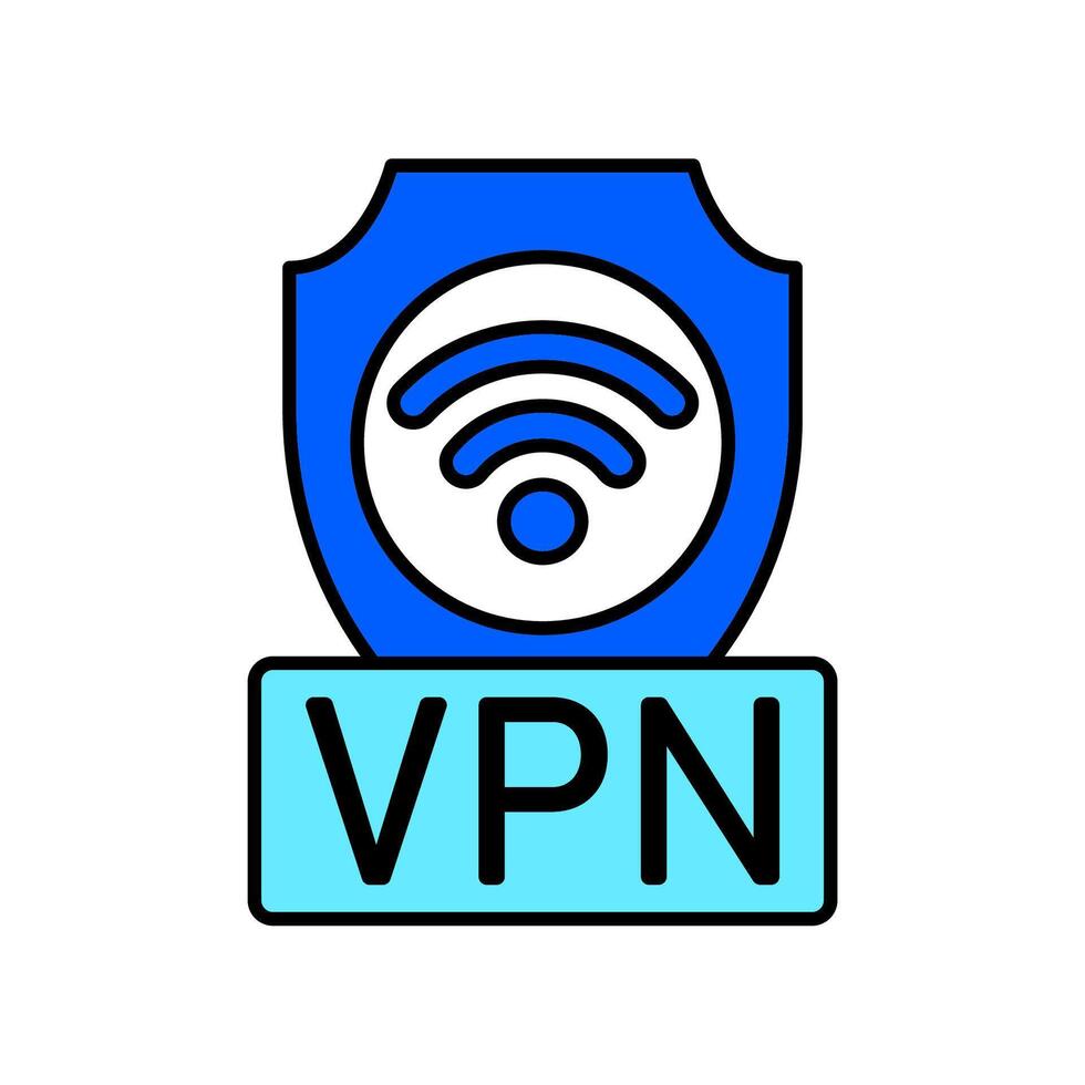 Icon a VPN icon, isolated against a clean background. vector