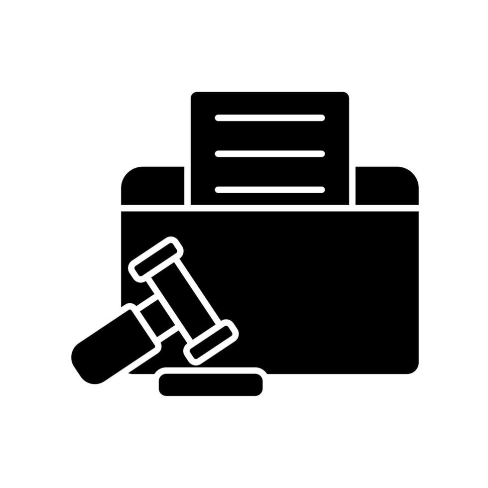 Icon a court order, isolated against a clean background vector
