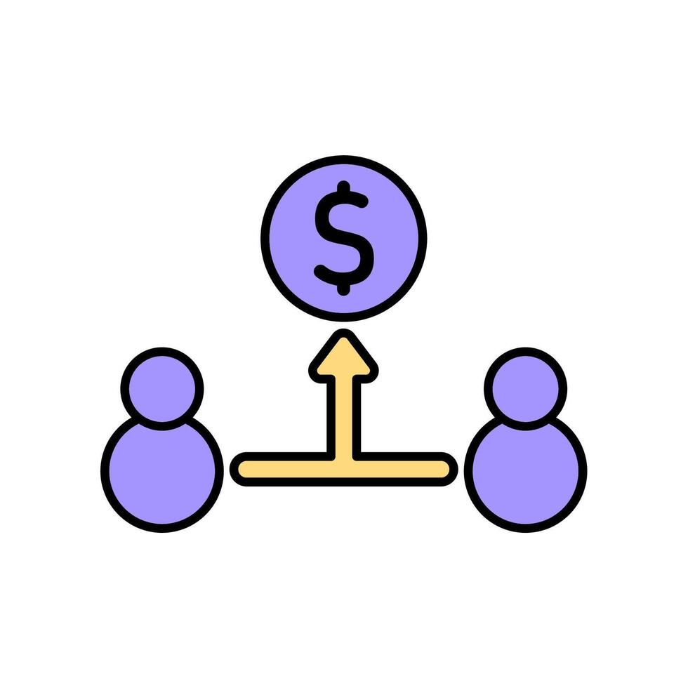 Icon a mutual fund, isolated against a clean background vector