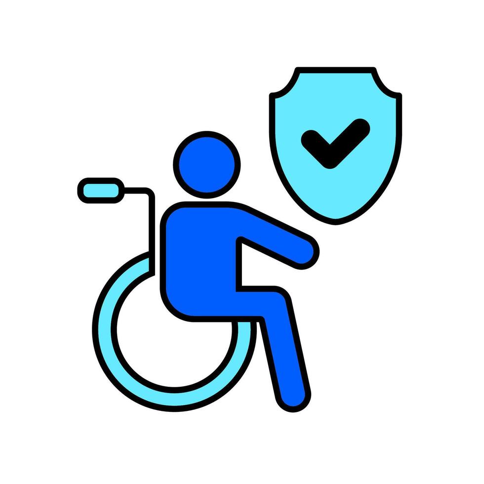 Icon a disability, isolated against a clean background vector