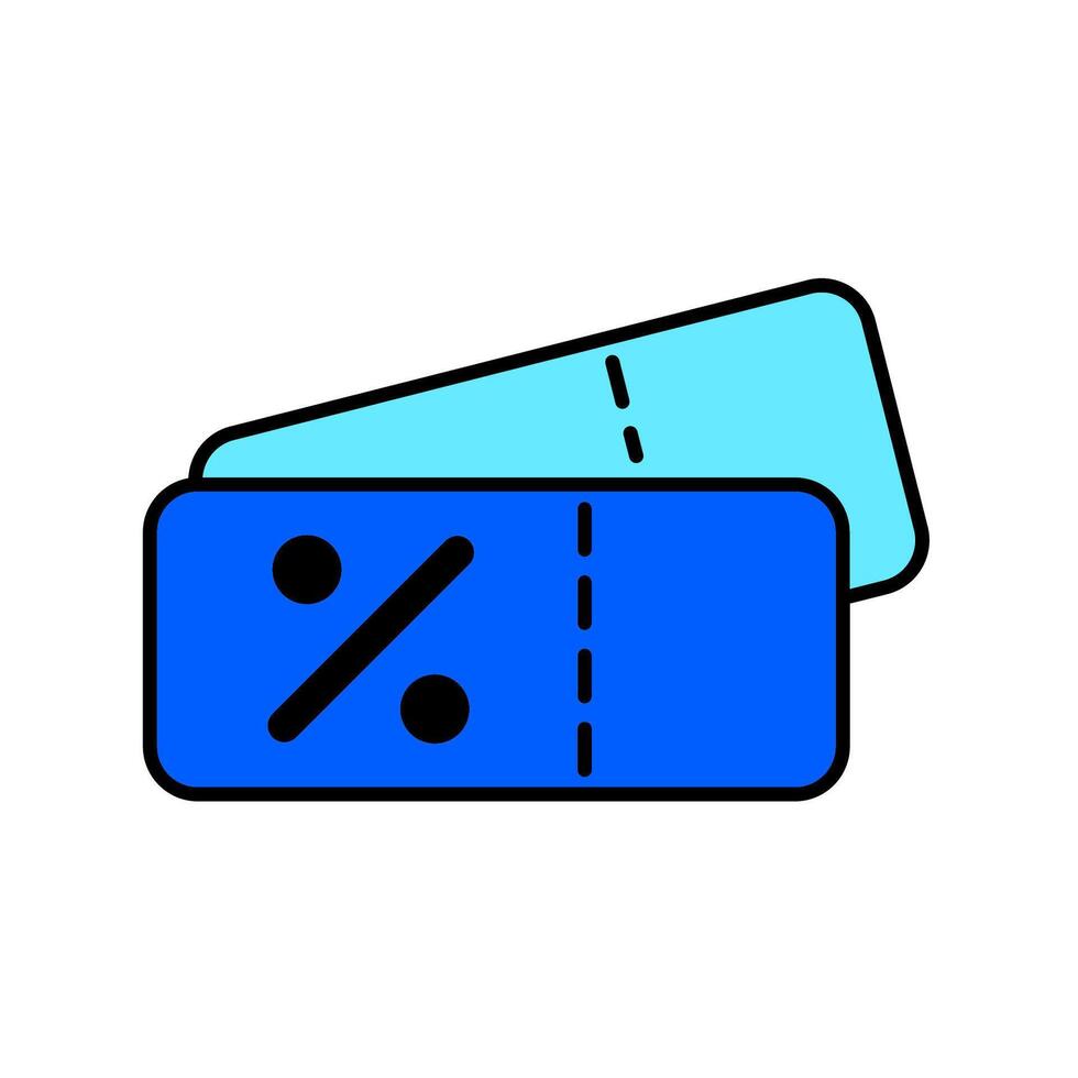 Icon a coupon, isolated against a clean background vector