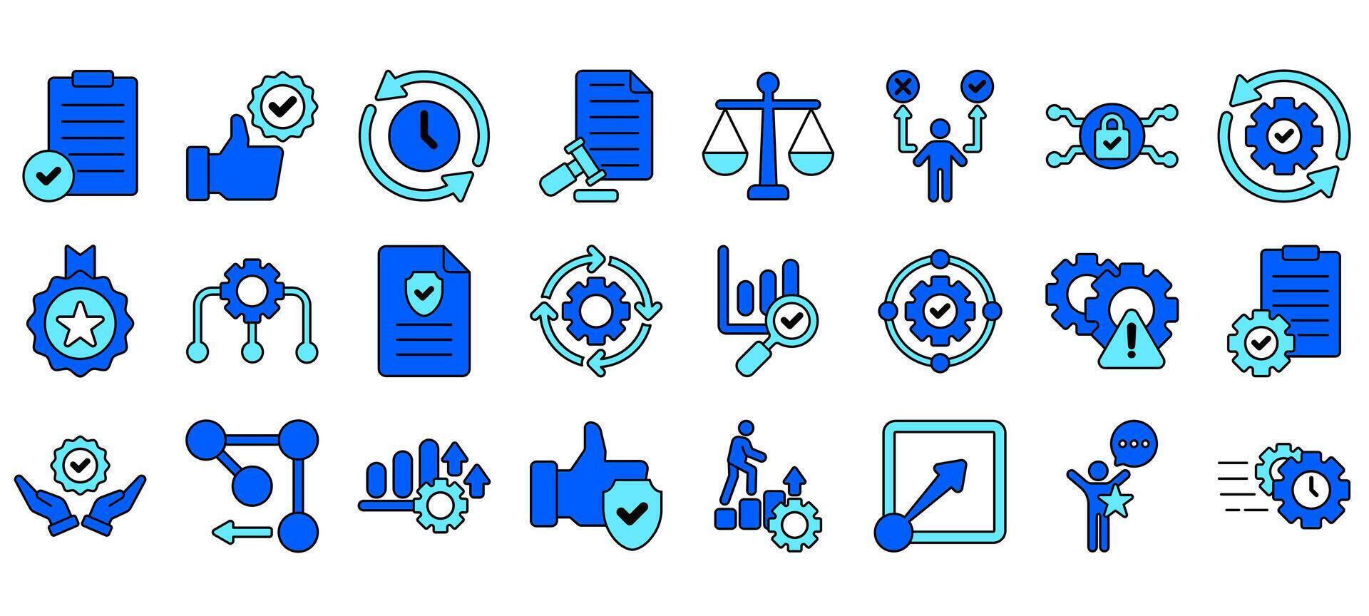 Set of best practices Icons vector