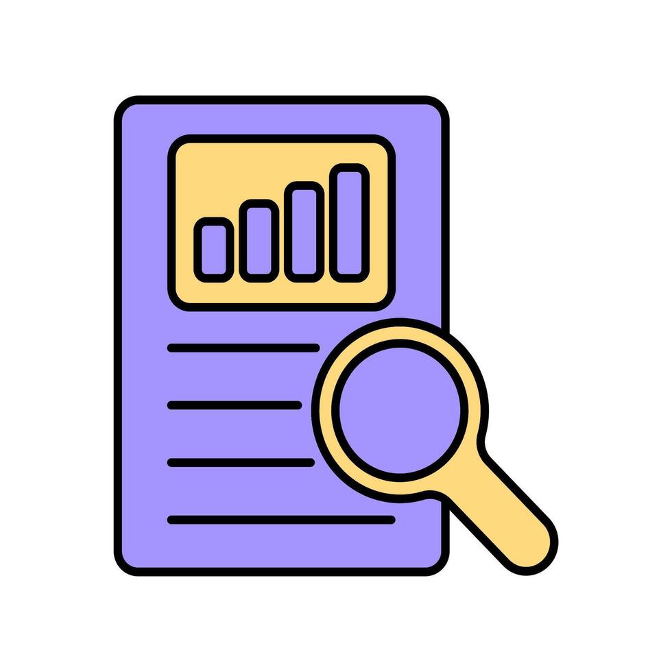 Icon a analysis, isolated against a clean background. vector