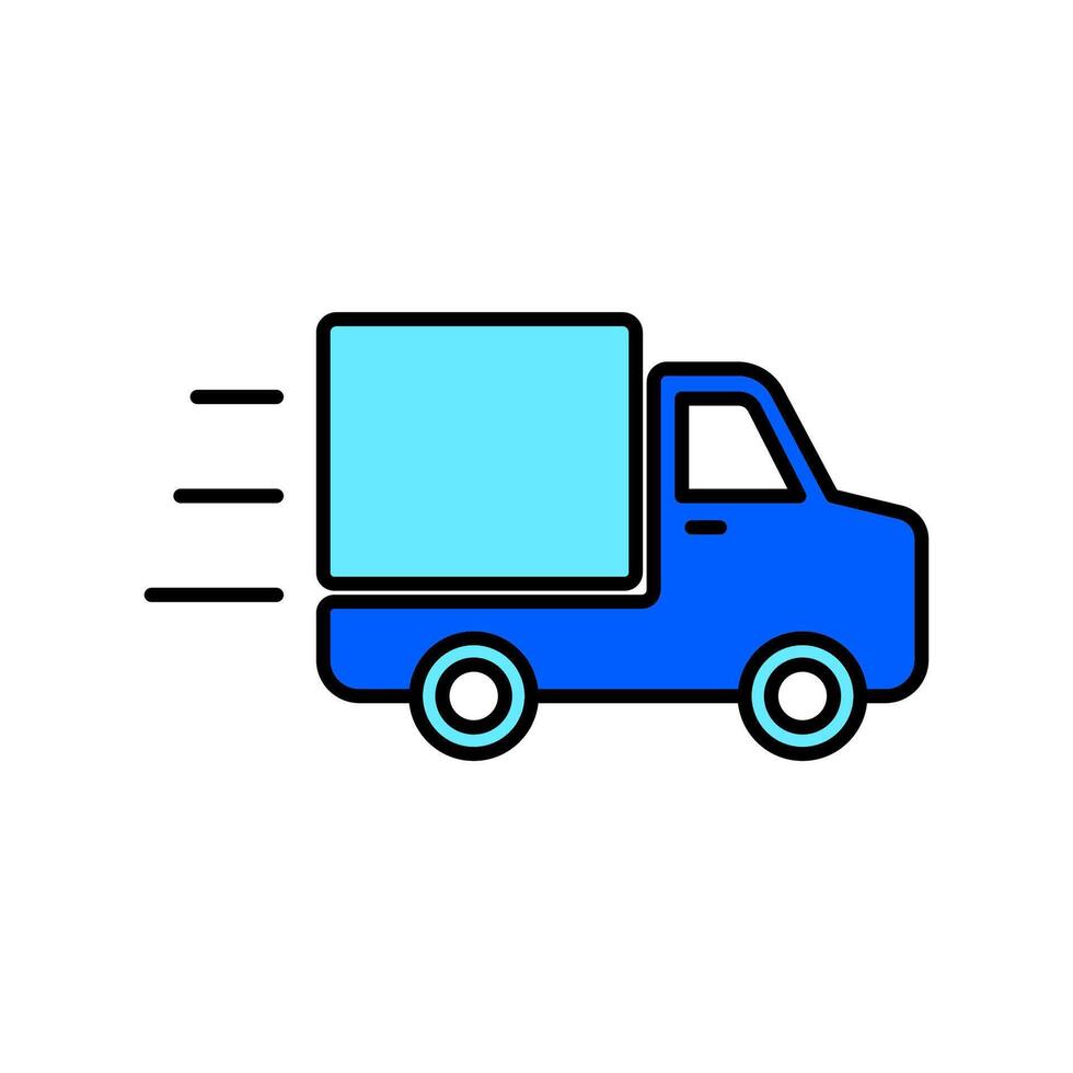 Icon a delivery, isolated against a clean background vector