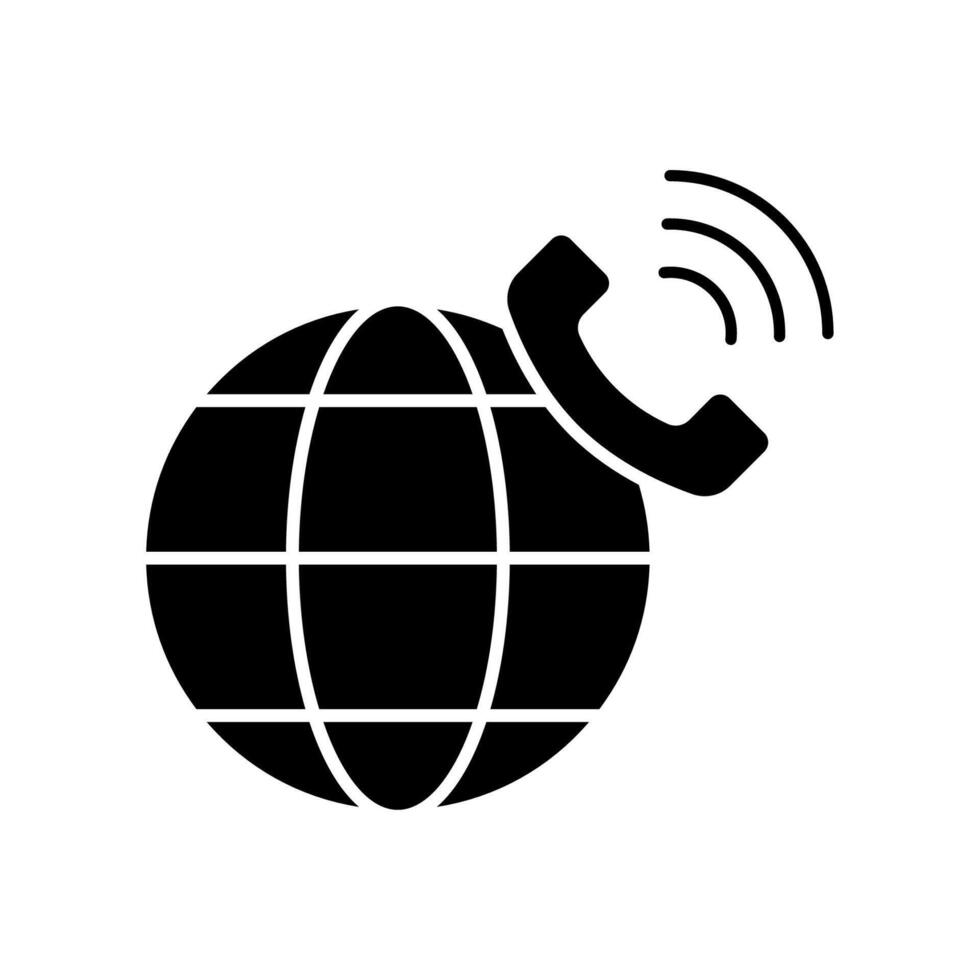 Icon a global communication, isolated against a clean background. vector