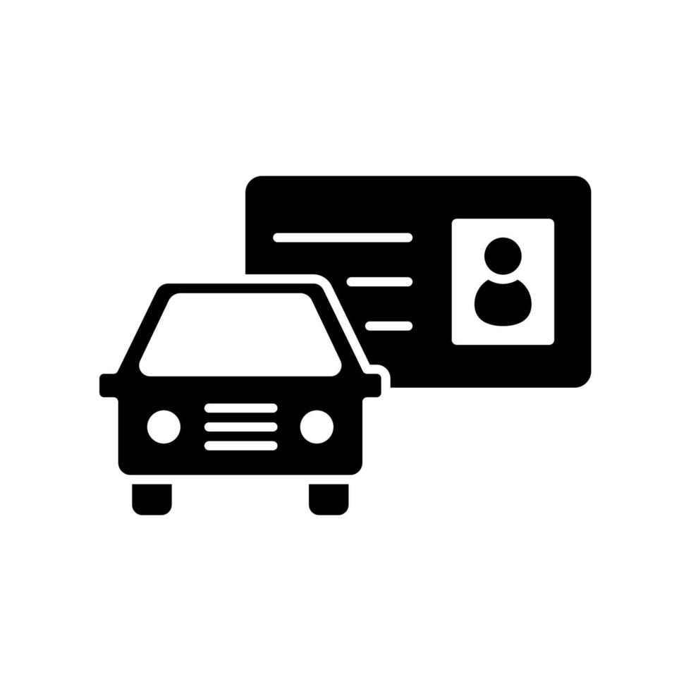 Icon a driving license, isolated against a clean background. vector