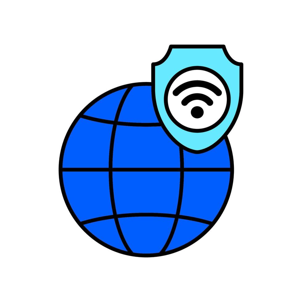Icon a VPN, isolated against a clean background vector