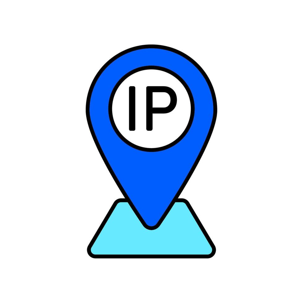 Icon a IP address, isolated against a clean background. vector