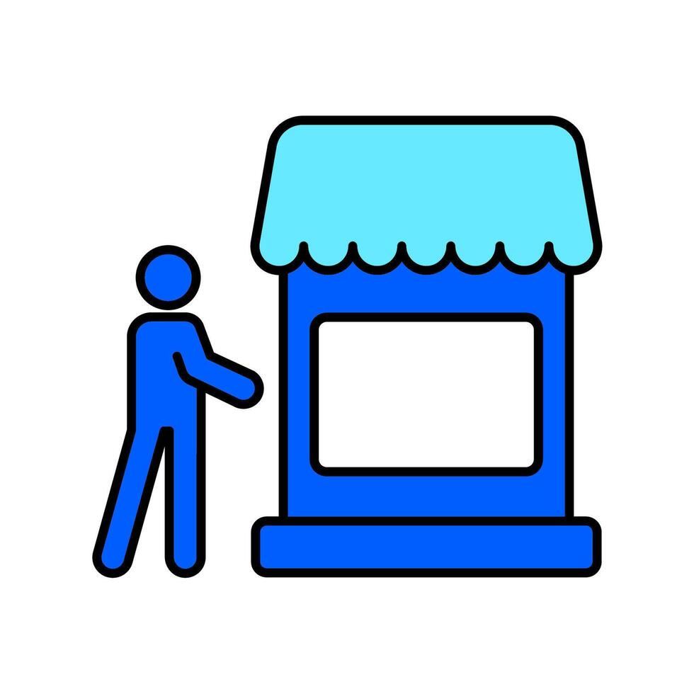 Icon a market, isolated against a clean background vector
