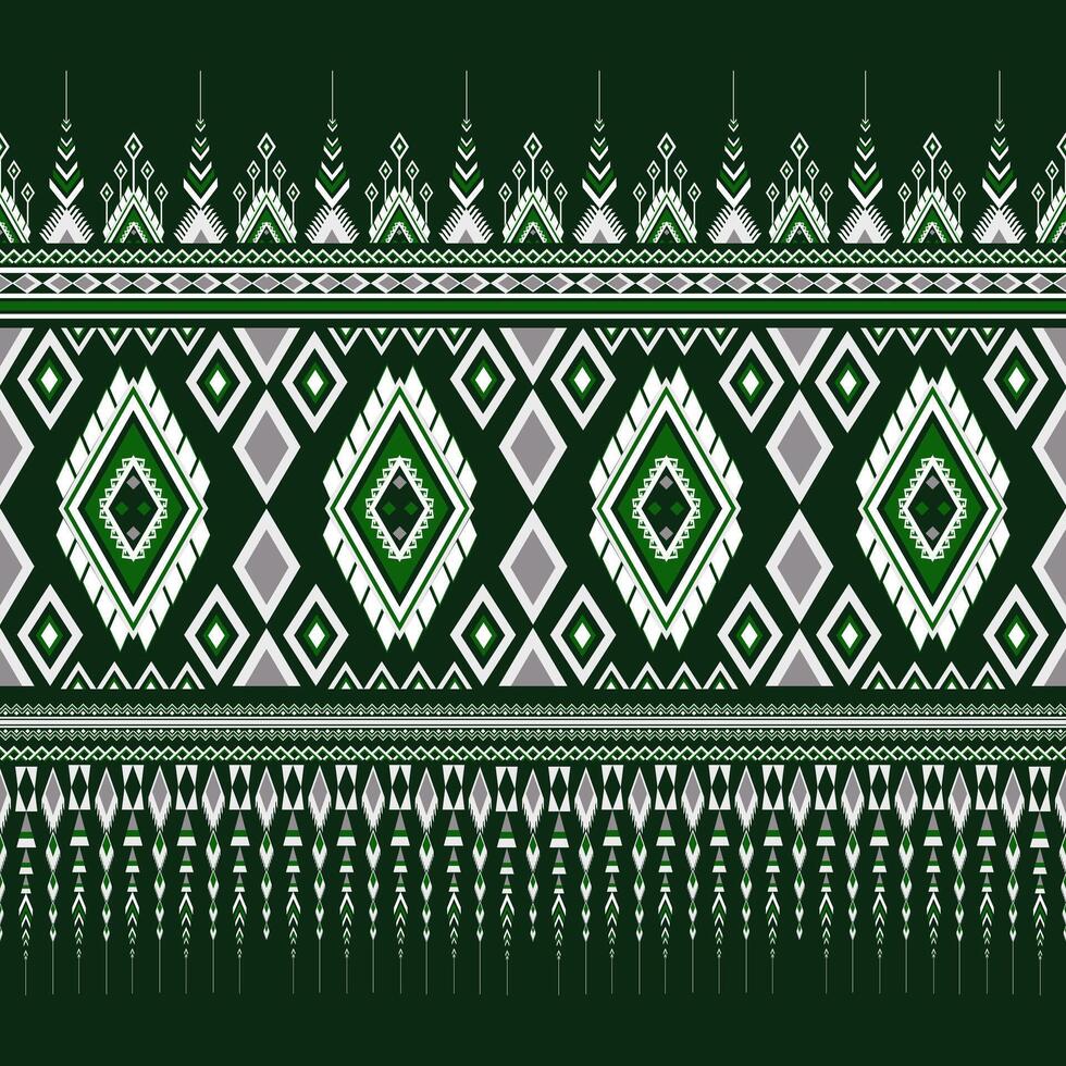 Green Abstract ethnic pattern vector