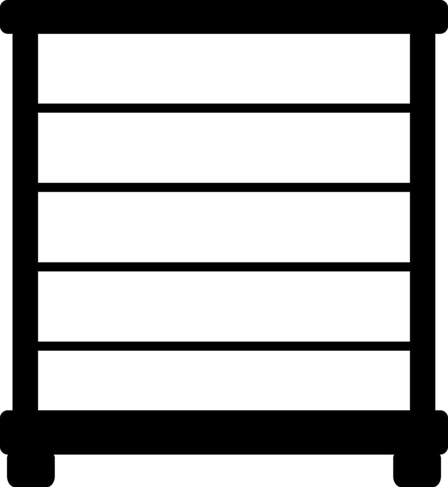 Rounded Filled Towel rail icon vector