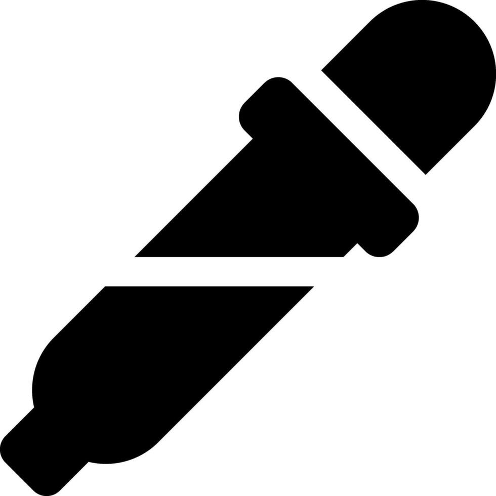 Rounded Filled Eyedropper Icon vector