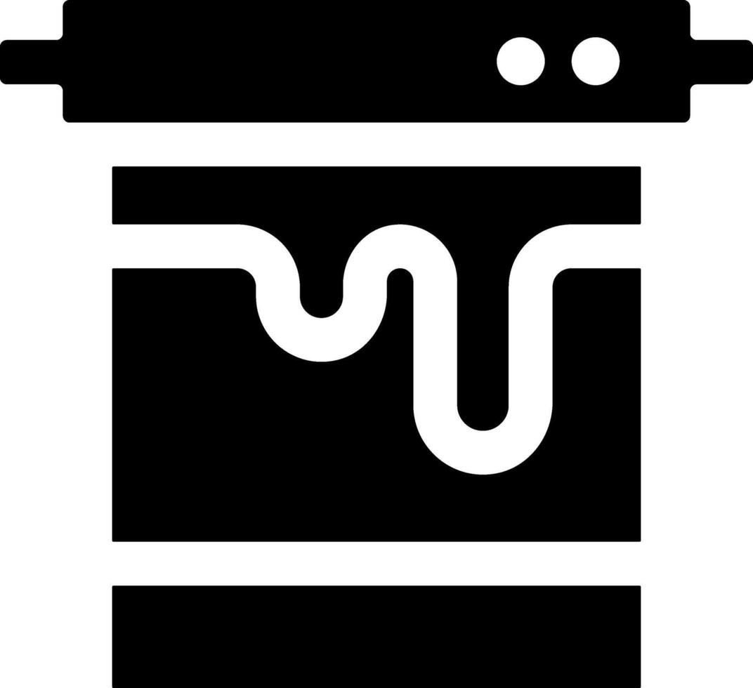 Rounded Filled Paint Bucket Icon vector