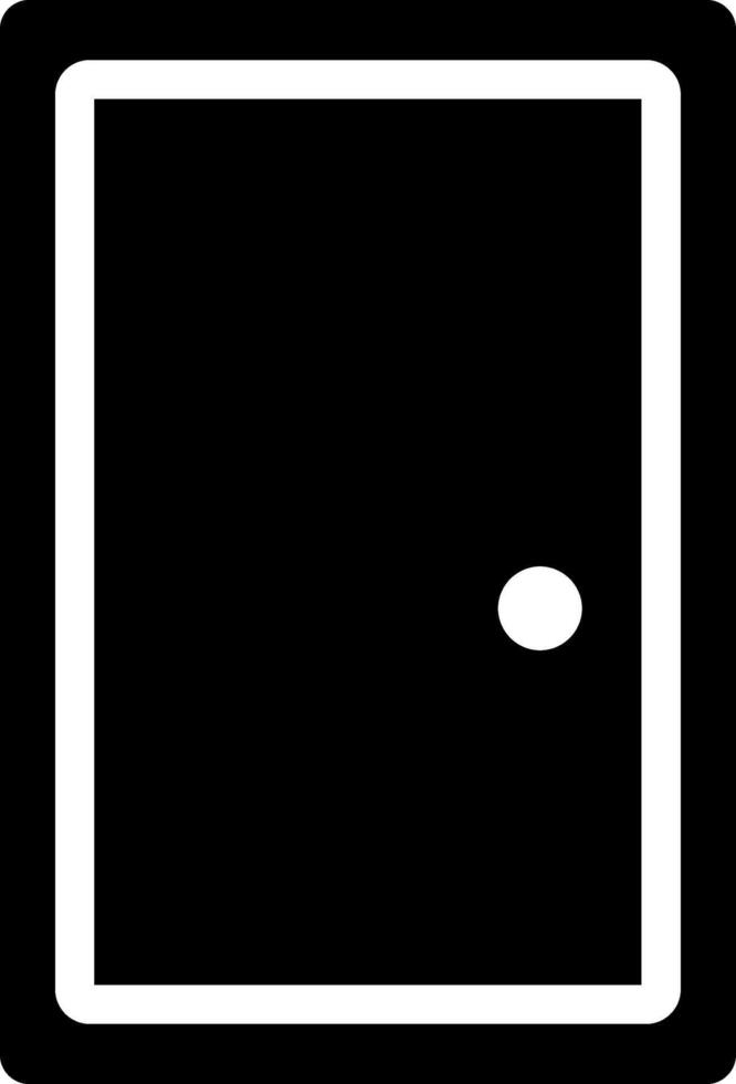 Rounded Filled Door Icon vector
