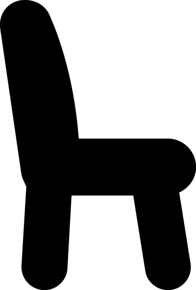 Rounded Filled Chair Icon vector