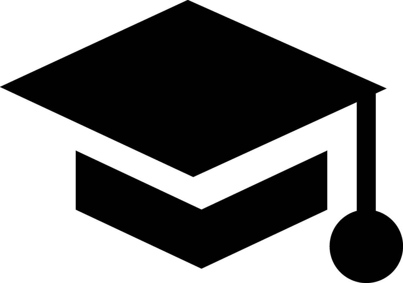 Rounded Filled Mortarboard Icon vector