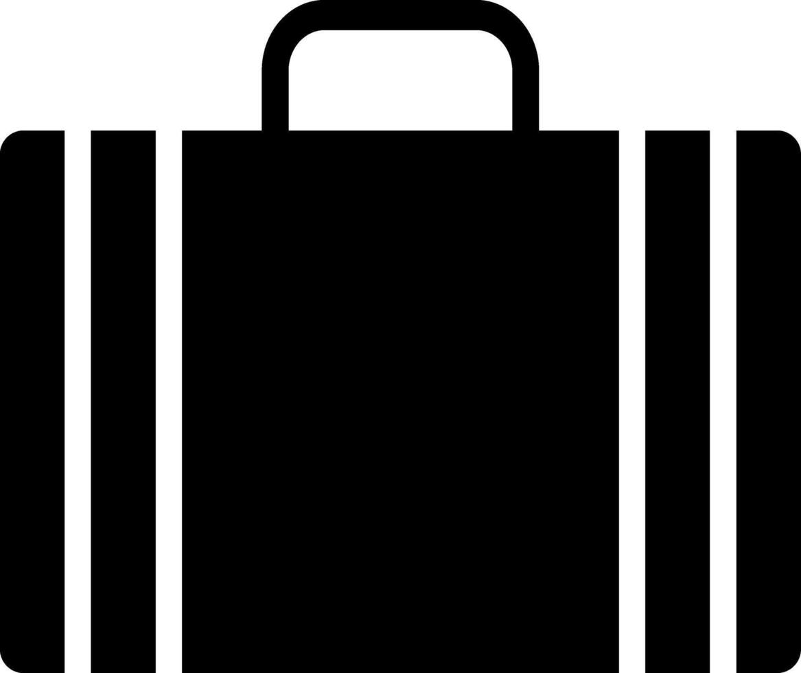 Rounded Filled Suitcase Icon vector