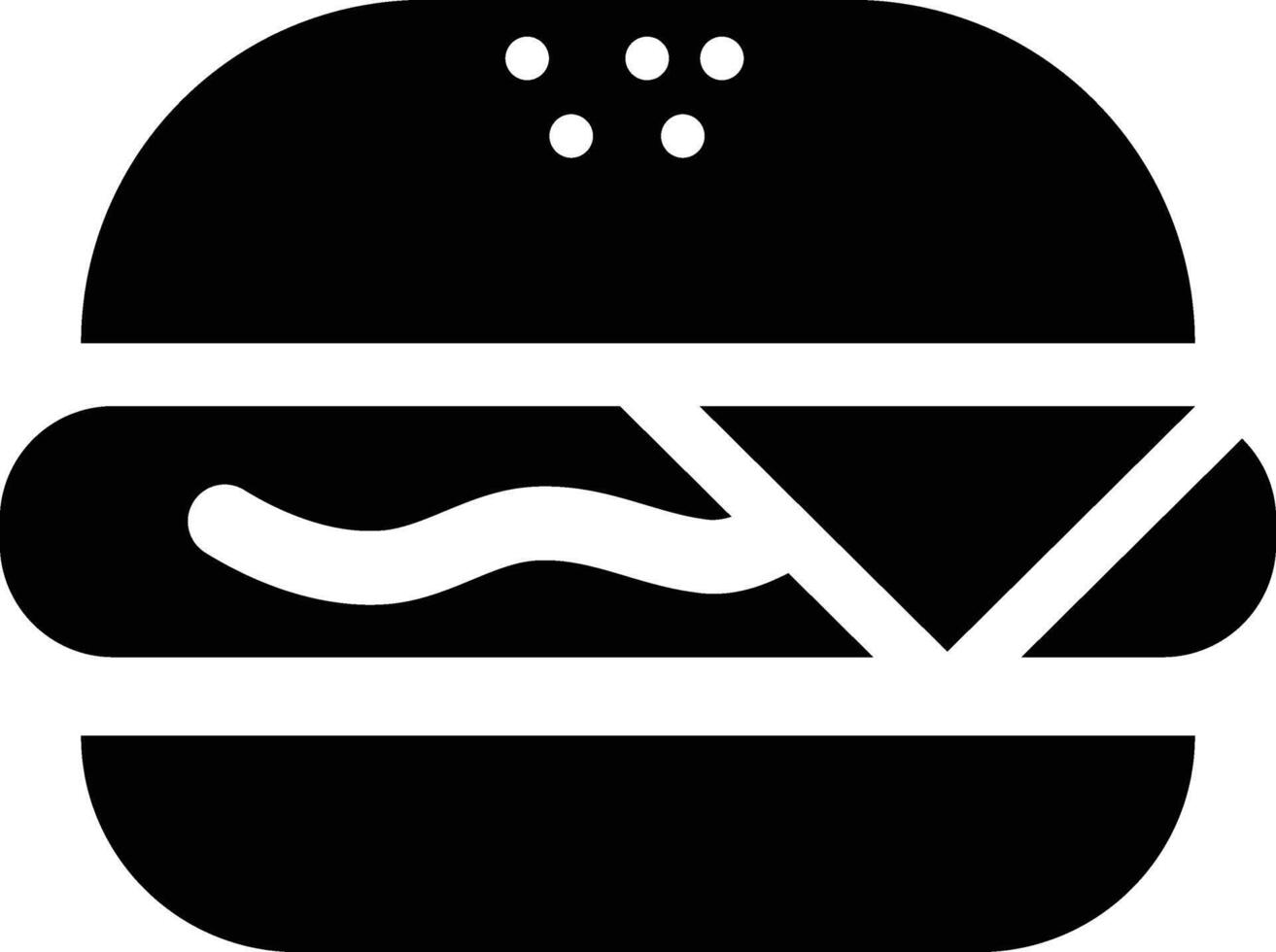 Rounded Filled Burger Icon vector