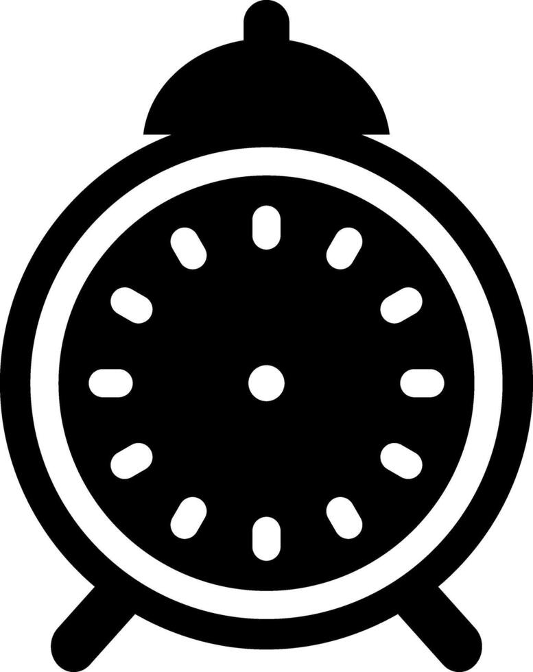 Rounded Filled Alarm Clock Icon vector