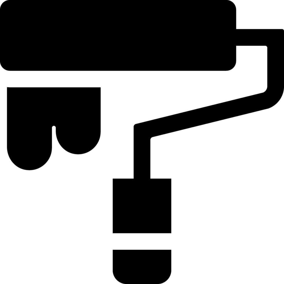 Rounded Filled Paint Roller Icon vector