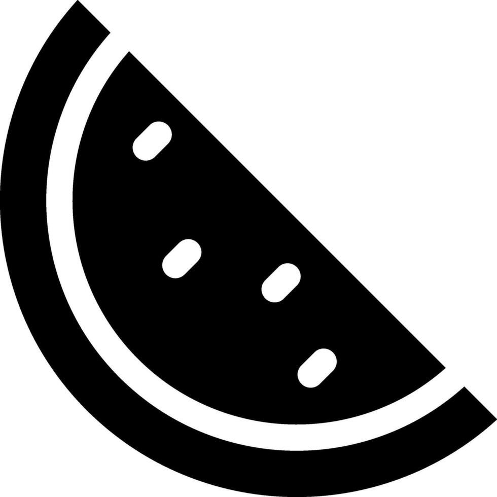 Rounded Filled Watermelon Slice Icon vector