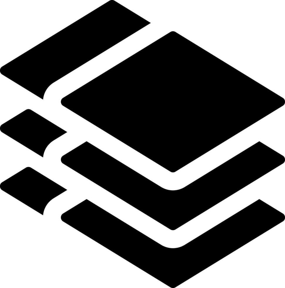 Rounded Filled Layers Icon vector