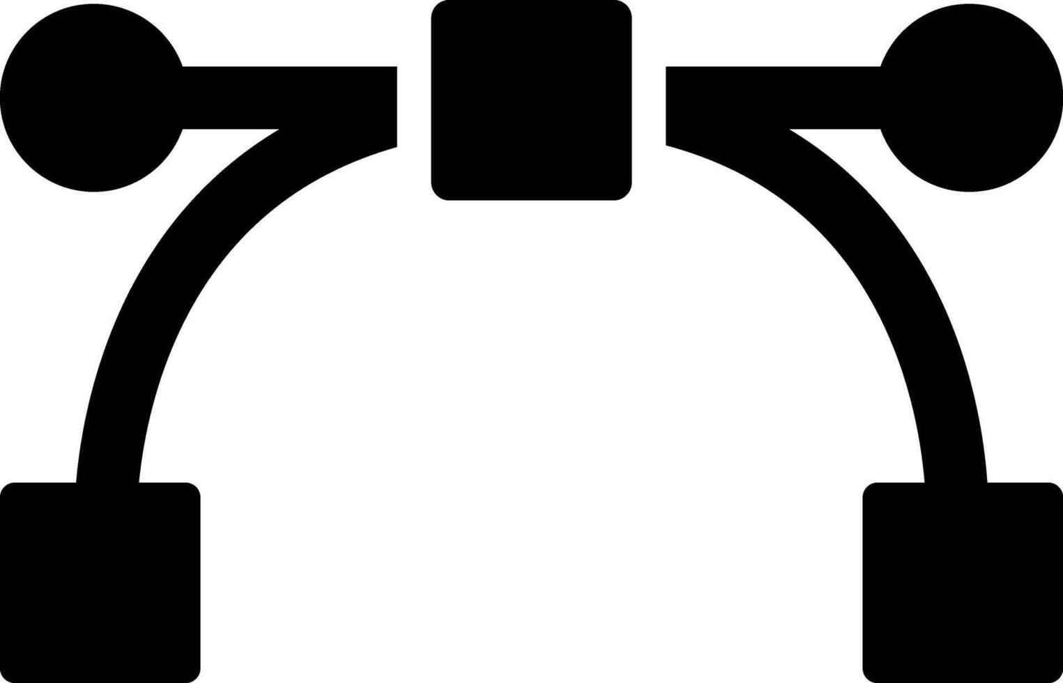 Rounded Filled Pen Tool Icon vector
