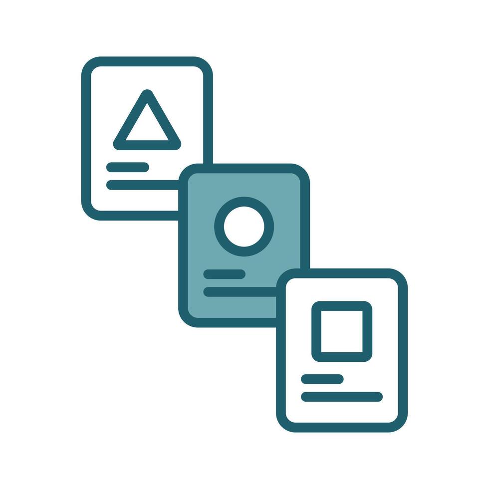 Printable Flash Cards Icons vector