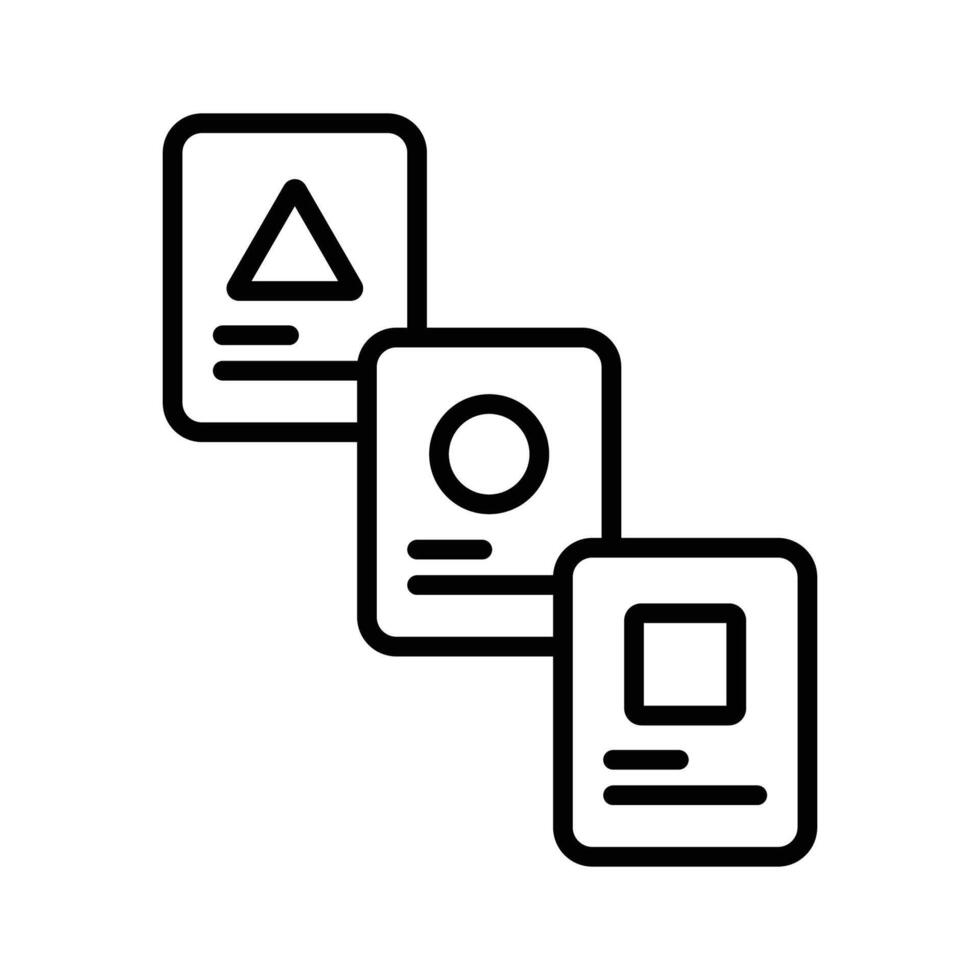 Study Flash Cards Icons vector