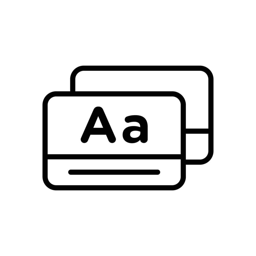 Vocabulary Flash Cards Icons vector