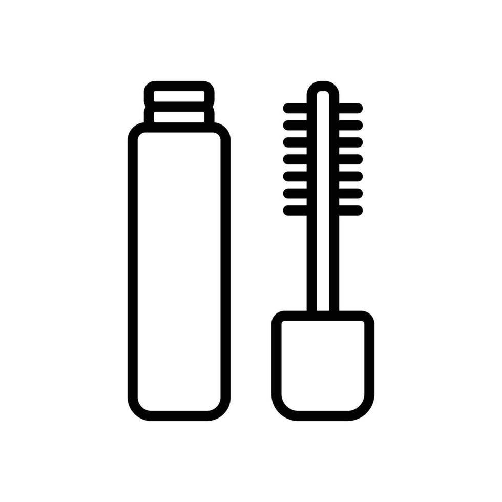 Black Mascara Icon Bundle vector