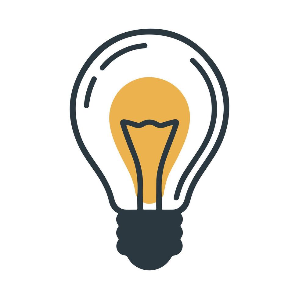 Light bulb icon illustration vector