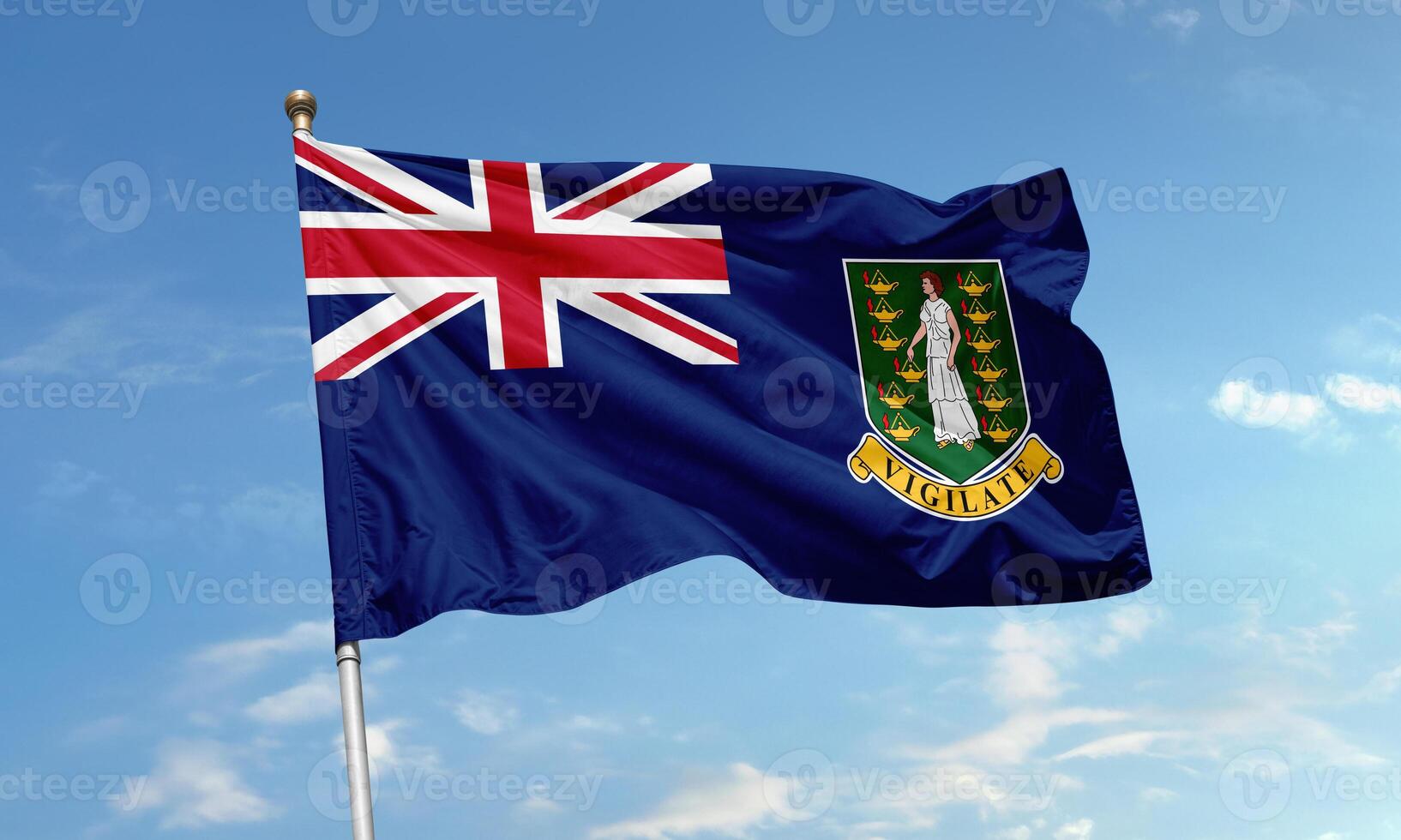 British Virgin Islands flag waving in wind photo