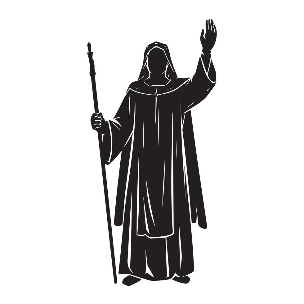 Justice Guardian Judge Silhouette Graphic Design Element vector