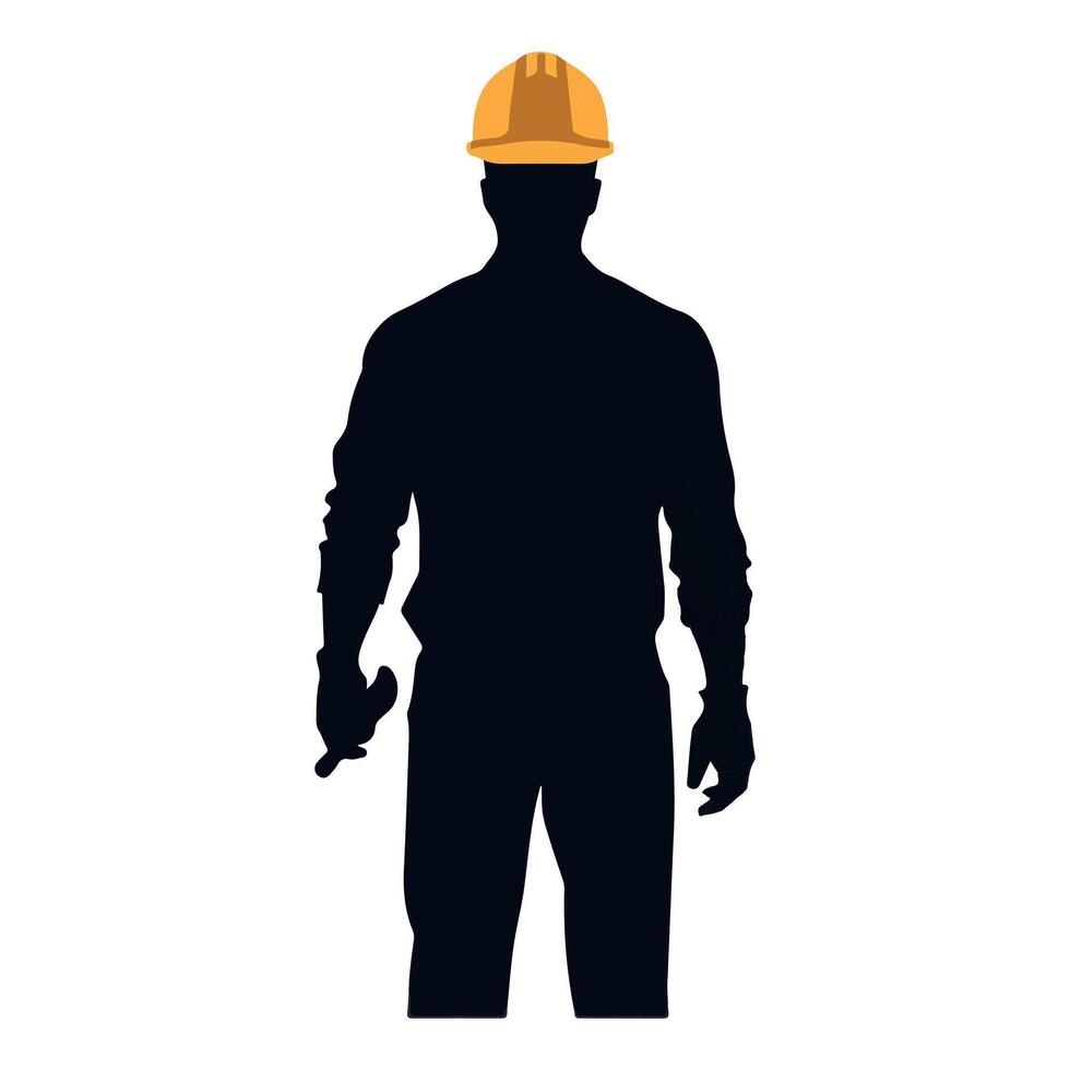 Aerospace Technician Silhouette Icon Isolated vector
