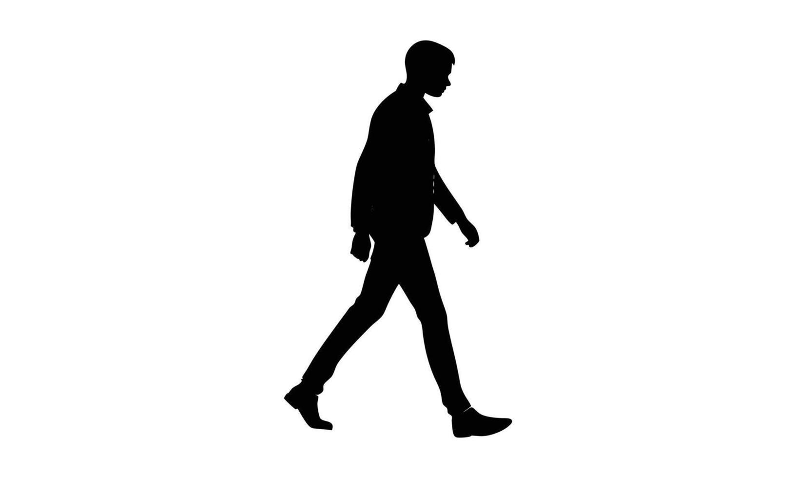 Man Walking Silhouette vector