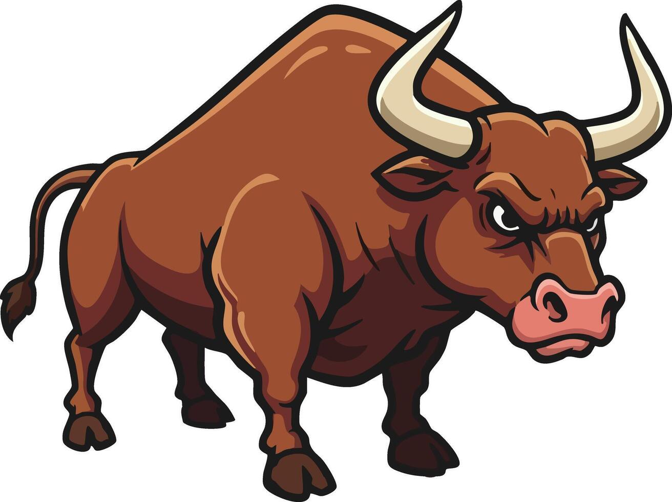 Angry Bull Cartoon vector
