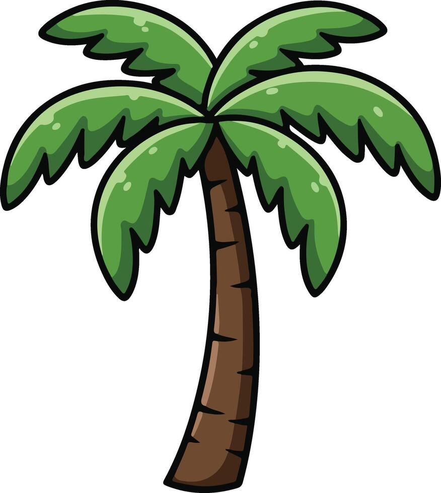 Cartoon Palm Tree Clipart vector