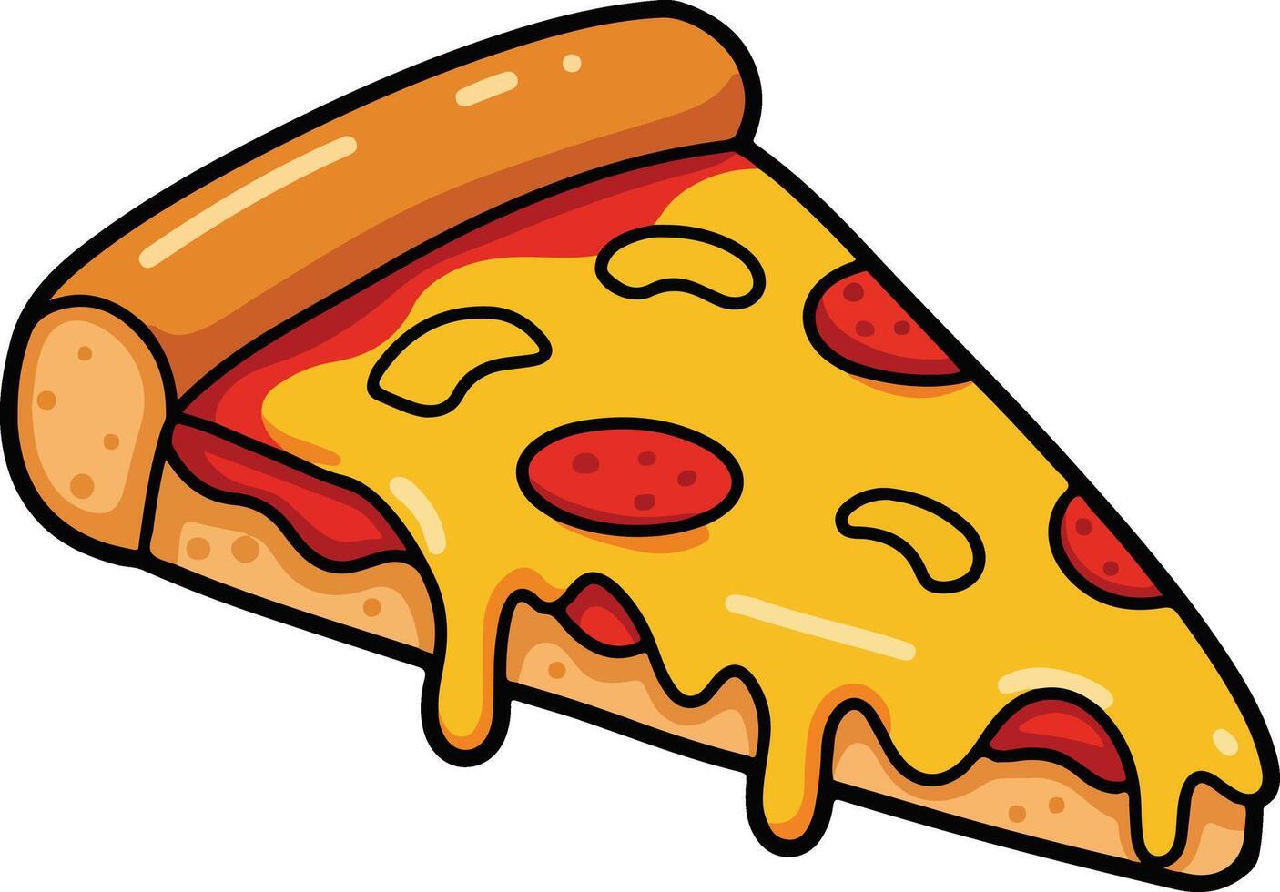 Yummy Pizza Slice Cartoon vector