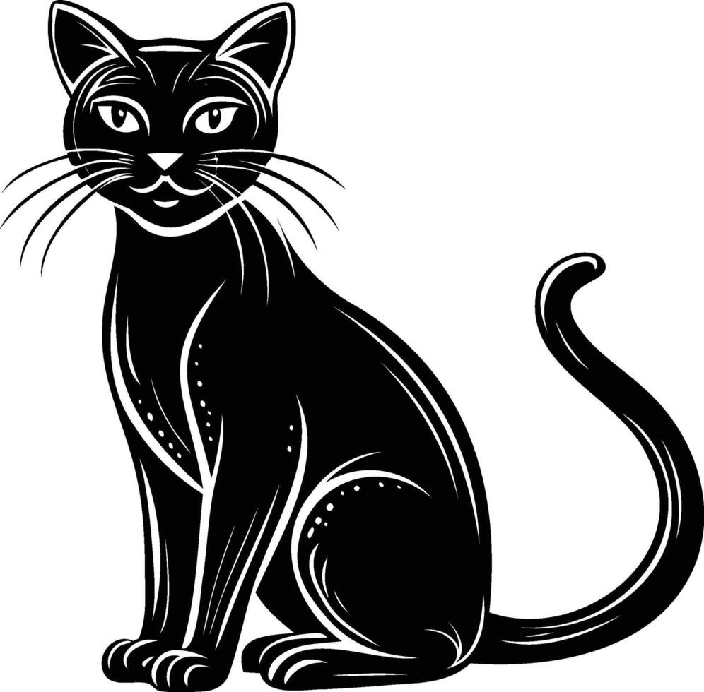 Black Cat Silhouette vector