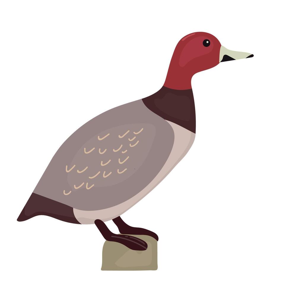 Red head duck icon clipart avatar logotype isolated illustration vector