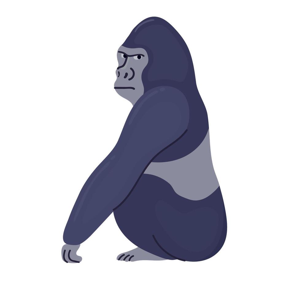 Mountain gorilla icon clipart avatar logotype isolated illustration vector