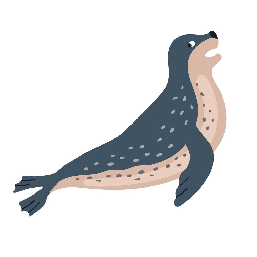 Leopard seal icon clipart avatar logotype isolated illustration vector