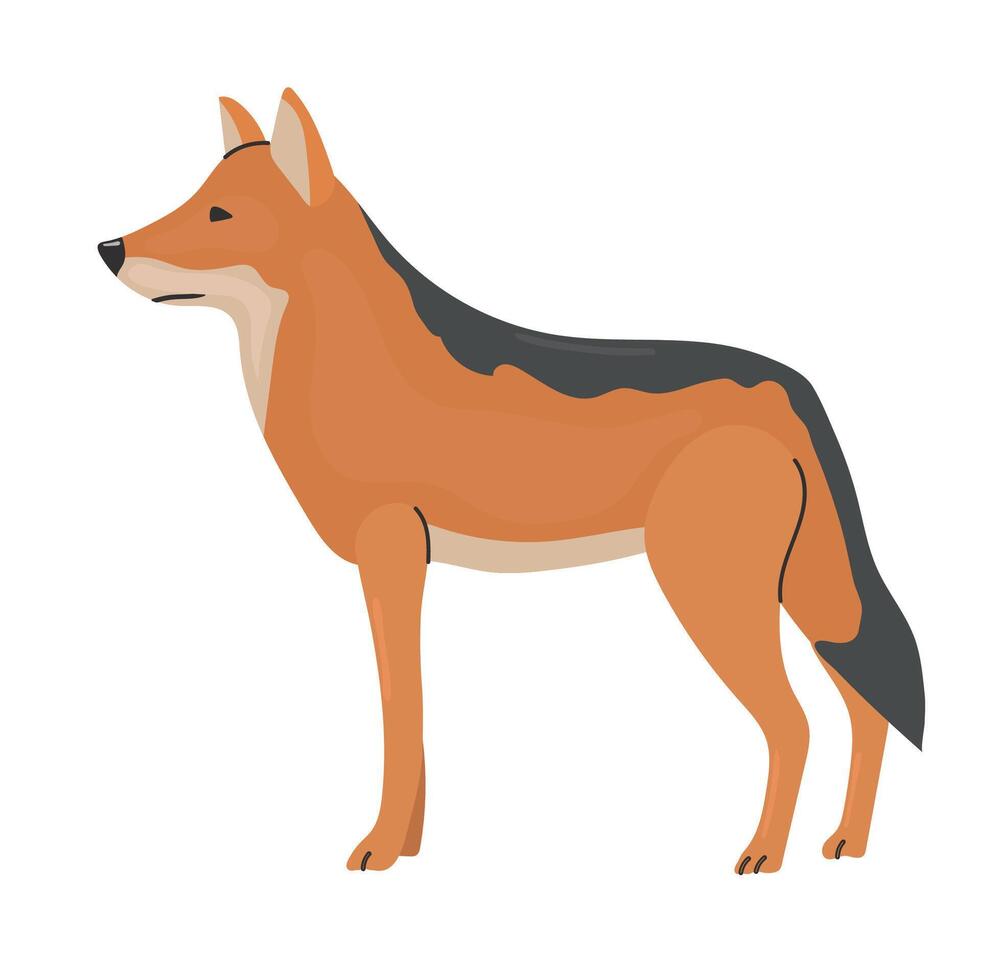 Red wolf icon clipart avatar logotype isolated illustration vector