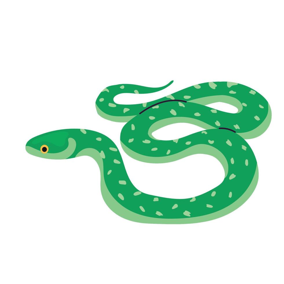 Green snake icon clipart avatar logotype isolated illustration vector