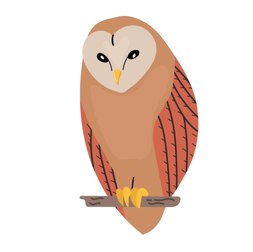 Madagascar red owl icon clipart avatar logotype isolated illustration vector