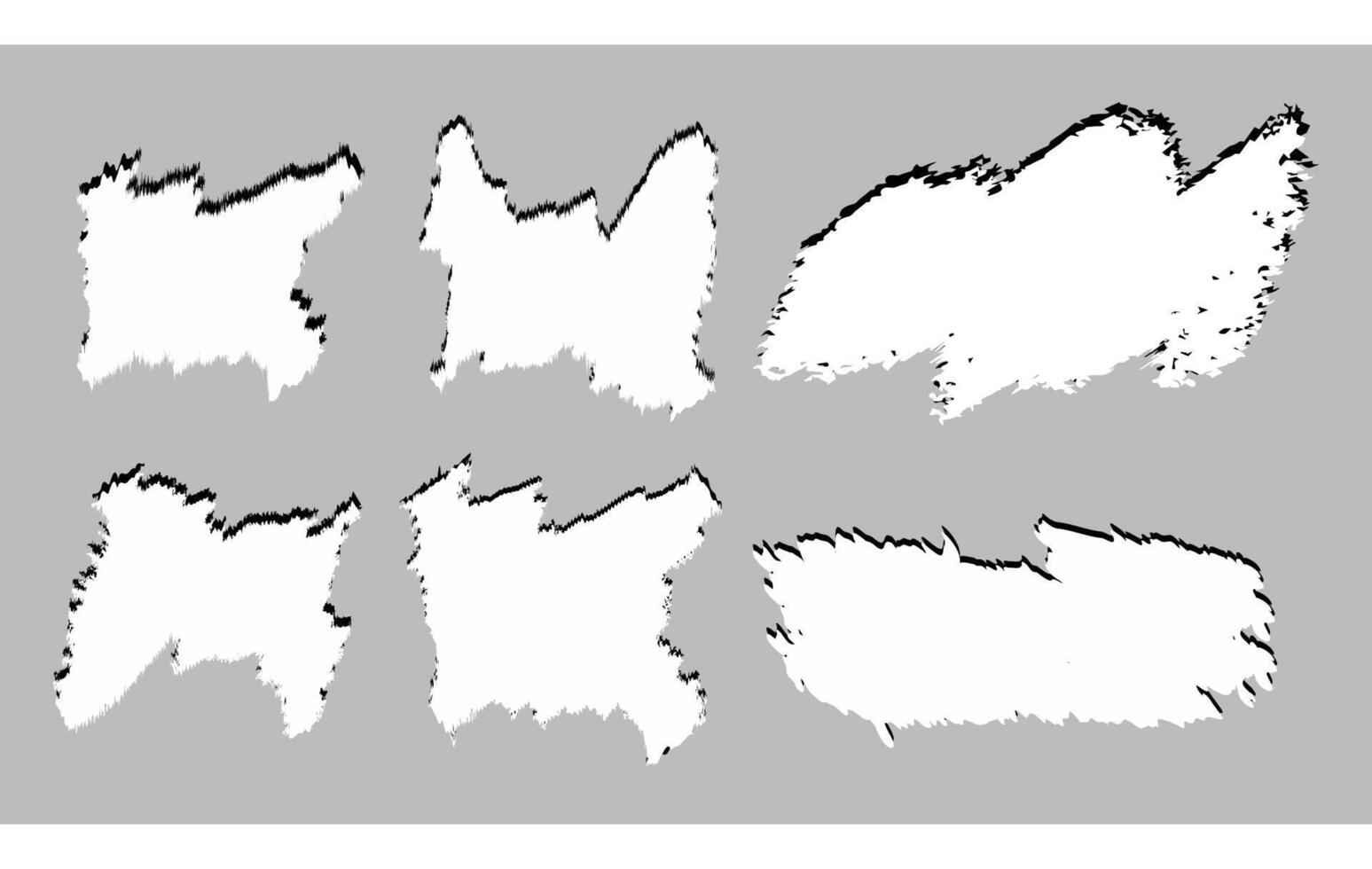 Rough Paper Tear Effects , Brush Stroke Mask Pack vector