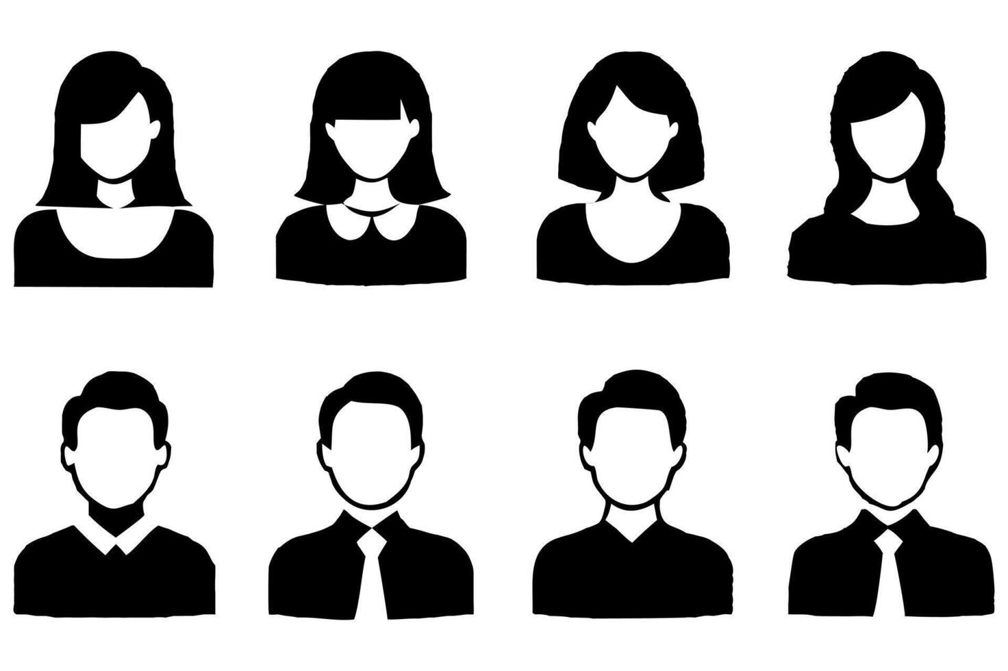 Black Silhouette Icons vector
