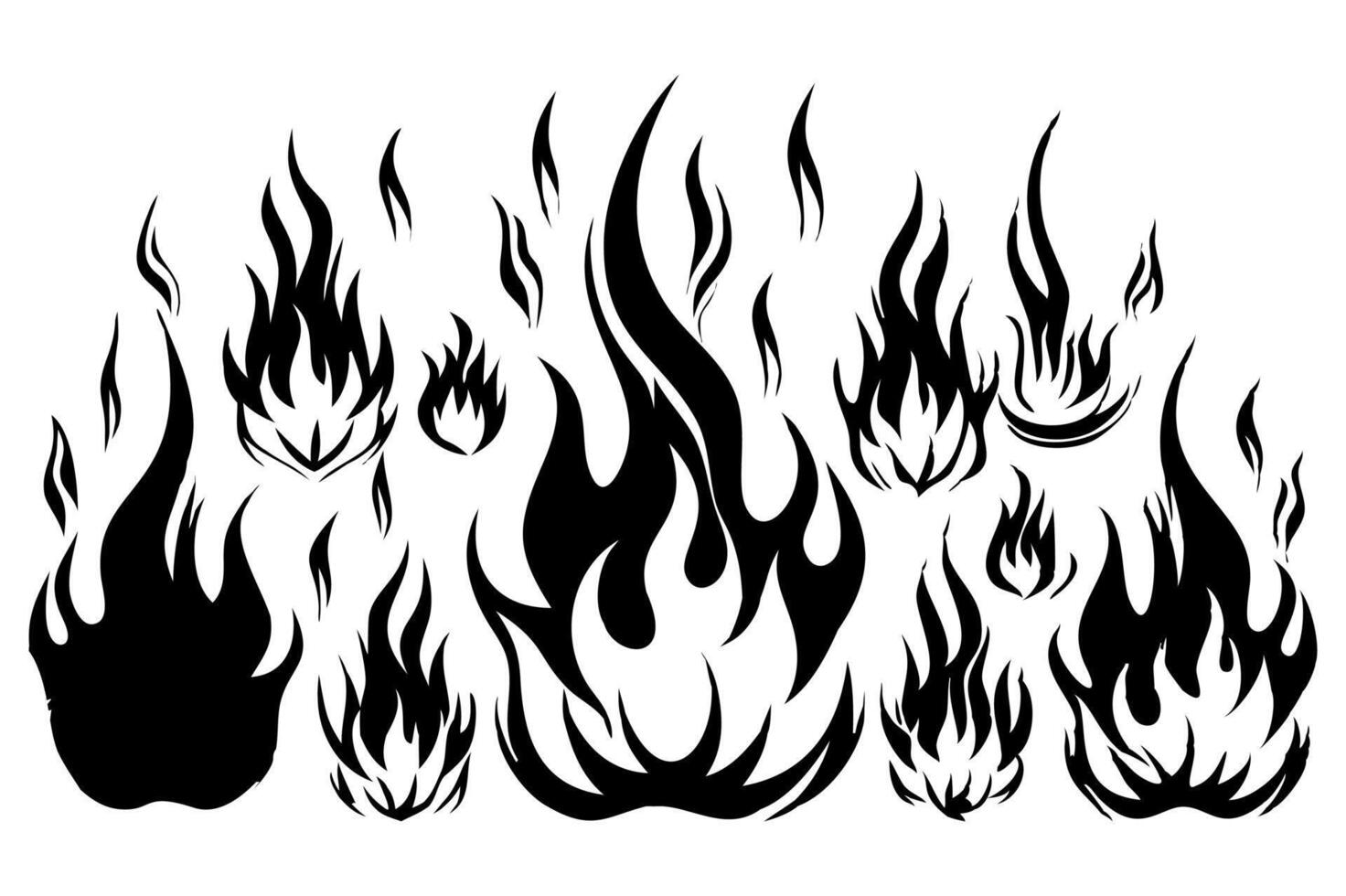 Minimal Fire Icon Pack for Logos, Branding, and UI Design vector